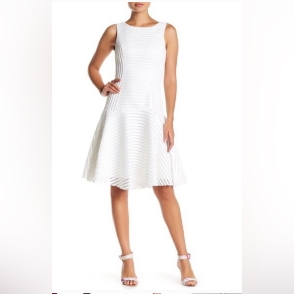 💐 Black Halo Kashton Sleeveless Sheath Dress, White, 6
